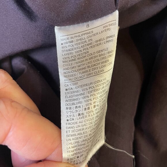 Banana Republic Pencil Mini Skirt Size 8 Purple Plum Laser Cut Lined Back Zip - Picture 11 of 11